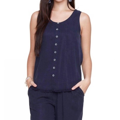 Women's Faux Button Front Blouse - Renuar