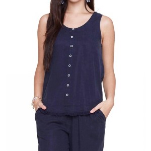 Women's Faux Button Front Blouse - Renuar - 1 of 3