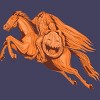 Women's Design By Humans Headless Horseman Pumpkin Head Drawing By patrimonio Racerback Tank Top - 2 of 3