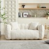 OUTSUPPLY Soft Bean Bag Chair for Two, High-Resilience Foam, Square Lounger with Armrests, Chenille Cover for Living Room - 3 of 4