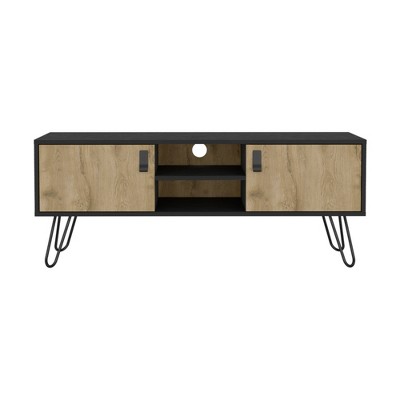 INFURNIC TV Stands and Consoles Modern Entertainment Center with Cabinets and Open Shelves for Living Room Bedroom, Multicolor, 49.6"*16.5"*3.5"