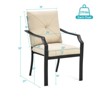 Tangkula 4 PCS Patio Dinning Chairs Cushioned Chairs w/Steel Frame for Garden Backyard & Poolside - 3 of 4