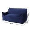 SKRAN 2 Seater Oversized Bean Bag Chair with Armrests for small space Living Room, Bedroom,  Navy Blue - 3 of 4