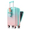 Whisen Luggage Set of 3, 20, 24, 28inch with USB Port, 20, 24inch with front opening design, ABS+PC Hard Shell Luggage with Spinner Wheels - 3 of 4