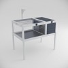 DOMETOUR Wooden Tortoise House Cage for Small Animals with Tray, Legs, Light Support & Observation Window - 2 of 4