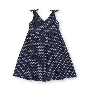 Hope & Henry Girls' Sleeveless Bow Shoulder Swing Dress in Linen, Toddler - 1 of 4