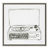22" x 22" Sylvie Victrola Record Player Framed Canvas by Statement Goods Gray - Kate & Laurel All Things Decor - 2 of 4