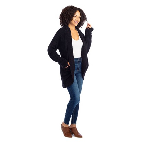 Softies Women's Marshmallow Cocoon Cardigan With Thumbholes : Target