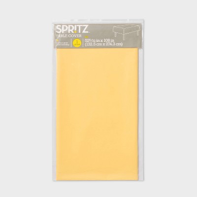 Rectangular Disposable Table Cover Yellow - Spritz&#8482;