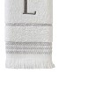 SKL Home By Saturday Knight Ltd Casual Monogram Hand Towel Set L - 2-Count - 16X26", White - 2 of 3