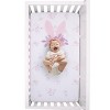 NoJo Flower Bunny Pink, White, and Lavender Bunny Ears 100% Cotton Nursery Photo Op Fitted Crib Sheet - 4 of 4