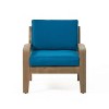 Christopher Knight Home Grenada Outdoor Acacia Wood Club Chairs with Cushions (Set of 4) - 4 of 4