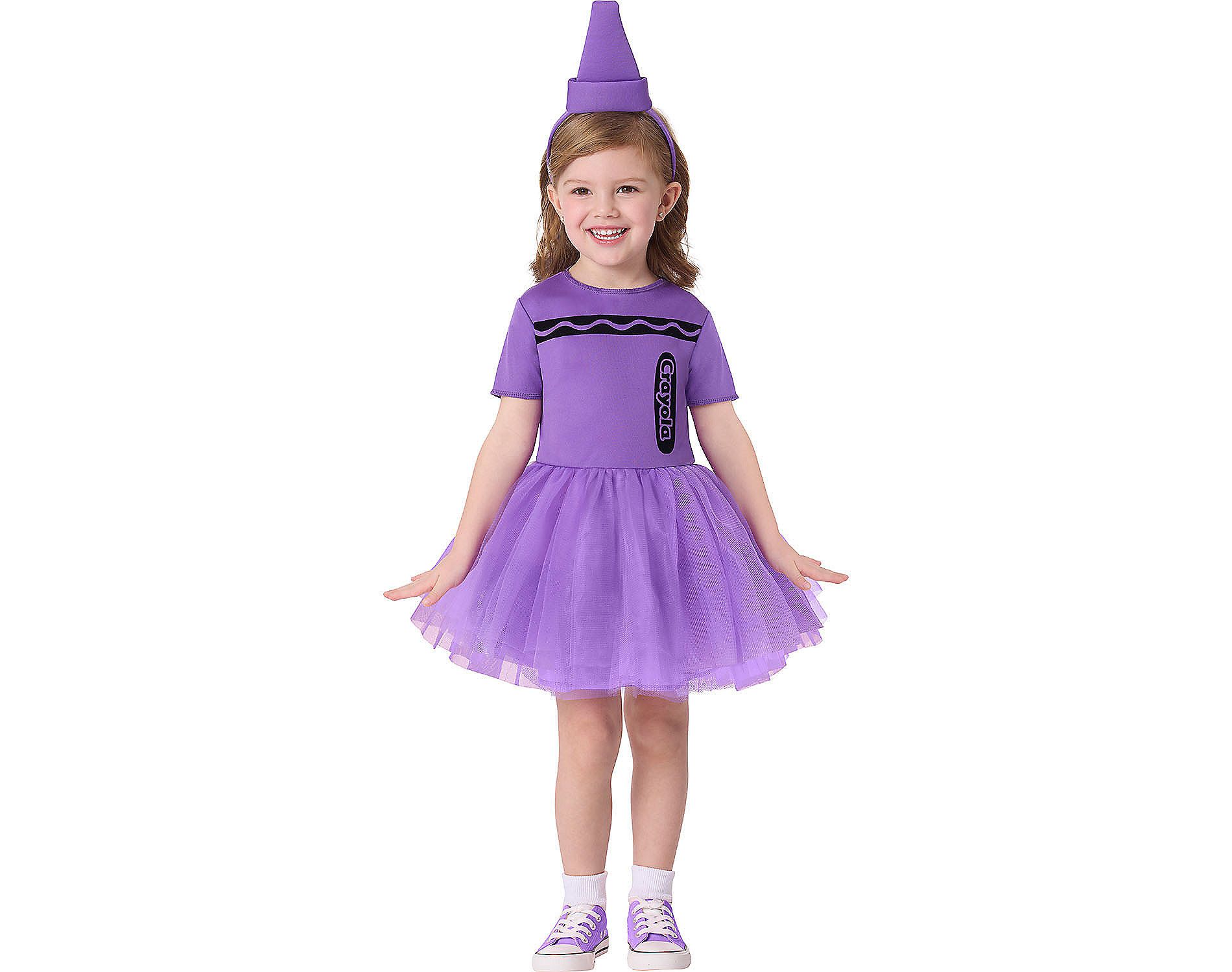 Crayola Girl's Purple Crayon Box Halloween Costume Dress
