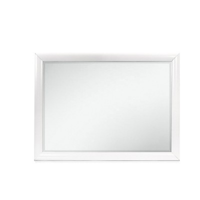 GlasFlength Decorative Wall Mirrors Fresh Mirror Bright Mirror Friendly Mirror Playful Mirror Rectangular Mirror for Bedroom, White, 46.5"*0.7"*34.5"