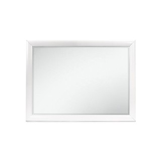 GlasFlength Decorative Wall Mirrors Fresh Mirror Bright Mirror Friendly Mirror Playful Mirror Rectangular Mirror for Bedroom, White, 46.5"*0.7"*34.5" - 1 of 4