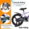Zeus & Ruta 18'' Kids Bike with Training Wheels & Night Glow, Magnesium Wheels, Adjustable Seat, Water Bottle, for Boys & Girls Ages 3-9 - 4 of 4