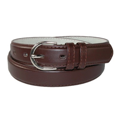 Ctm Women's Skinny Leather Dress Belt, Small, Purple