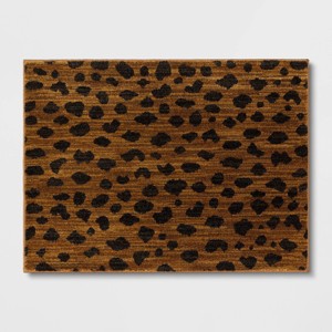 Daffodil Leopard Print Woven Rug - Threshold™ - 1 of 4