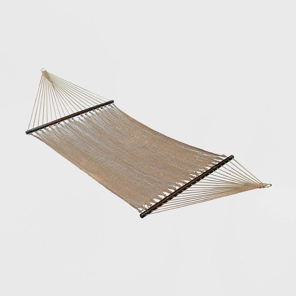Double Caribbean Tight Weave Patio Hammock - Brown - Algoma: Polyester Rope, No Assembly Required, Outdoor Use