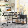 Tribesigns Reversible L-shaped Computer Desk with Drawer, Corner Desk Table with Storage Shelves and Monitor Stand for Home Office - image 4 of 4