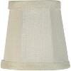 Imperial Shade Set of 6 Empire Lamp Shades Cream Small 3" Top x 4" Bottom x 4" High Candelabra Clip-On Fitting - 3 of 4