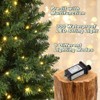 Homhougo 4.5ft Fiber Optic Artificial Christmas Tree with Hinged Branches & Black Base, Set of 2, for Holiday Home Décor - 2 of 4