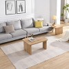 NicBex Natural Wood Rectangle Detachable Coffee Table Set,Single L-Shape End Table,Center Table for Livng Room - 3 of 4