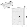 Dresser for Bedroom with 6 Drawers, 31.5" Farmhouse Chest of Drawers Closet with Metal Handle, Wooden Dresser Organizer, for Bedroom, Living Room - 2 of 4