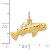 Black Bow Jewelry 14k Yellow Gold Polished Fish Charm or Pendant - 4 of 4