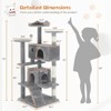 SEVOBAL Pet Tower 54 "Cat Tree Tower - Multi-level with Sisal Grab Post, Indoor Apartment with Ladder, Plush Toys, Gray, 53.94"*53.14"*19.49" - 3 of 4