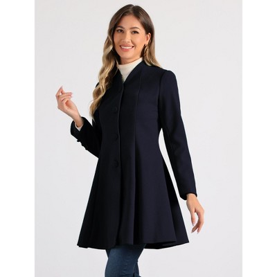 INSPIRE CHIC Women's Single Breasted Long Sleeve Mid-Long Winter Coat Green Large — фото 2