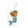Split P Mermaid Sequin Blue Felt Ornament Pack Of 4 - 4 of 4