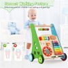 Angel Sar Multifunctional Wooden Baby Walker, 7+ Activity Center with Xylophone Shape Sorter Mirror, Push Walking Toy for Toddlers 3+ Years Old - 4 of 4