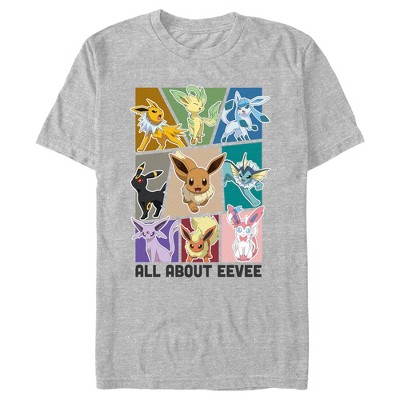 Men's Pokemon All About Eevee Eeveeloution Sweatshirt - Athletic Heather -  X Large : Target