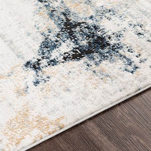 Hauteloom Kirkland Dark Blue Marble Rug - 1 of 4