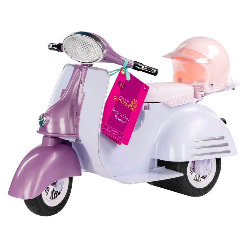 Our Generation Ride in Style Scooter Vehicle Accessory Set for 18&#34; Dolls, 4 of 8