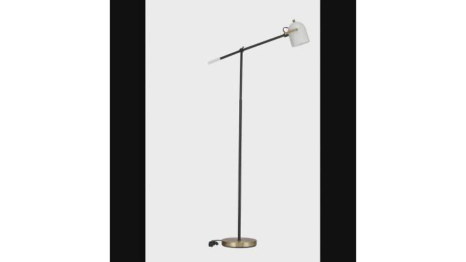 65&#34; Florence Matte Black Floor Lamp with White Shade - Globe Electric, 2 of 10, play video
