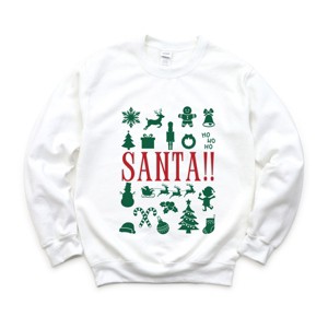 Santa Christmas Icons -  Womens Sweatshirt - 1 of 4
