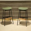 Set of 2 Bar Stools Comfortable & Stylish Counter Bar Stools,Soft Fabric, Backless for Kitchen, Dining Room Bar Chairs - 2 of 4