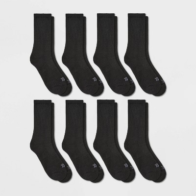 Men's 6pk+2 Crew Socks - All in Motion™ White 6-12