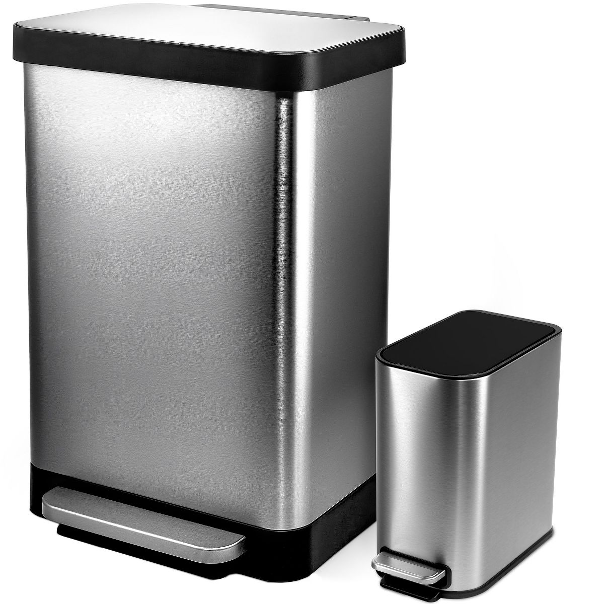 Stainless Steel Trashcan Set