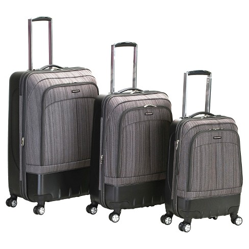 Rockland Milan 3pc Hybrid Eva Abs Hardside Carry On Luggage Set - Brown ...