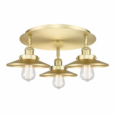Ballston Urban - 3 Light Flush Mount In Industrial Style-5.5 Inches Tall and 19.75 Inches Wide