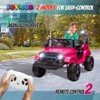 JOYMOR 12V Ride on Truck with Remote Control, Battery Powered Kids Car with LED Lights/Horn/Manual Control/3-5 MPH Speed/Gift for Girl Boy (Hot Pink) - 3 of 4