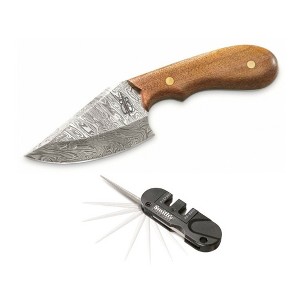 Buck n Bear Wild Skinner with Damascus Steel Blade with Pocket Sharpener - 1 of 3