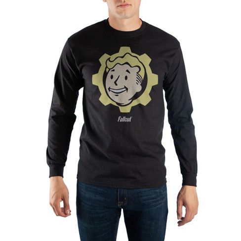 Fallout Mens Fallout Fallout Product Logo Regular Fit Long Sleeve Crew T-shirt - Black X Large - image 1 of 1