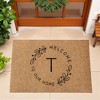Personalization Mall Welcome Wreath Personalized 18x27 Synthetic Coir Doormat - 3 of 4