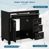 Mshliw 36" Bathroom Vanity with Ceramic Sink, Tilt-Out Drawer, 3 Drawers, Soft-Close Doors, Solid Wood & MDF Cabinet - 4 of 4