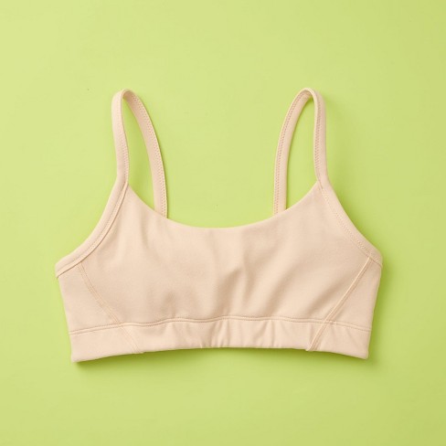 Girls Quality Double Layered Full Support High Impact Sports Bra By  Yellowberry - X Small, Beige : Target