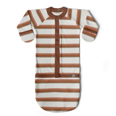 Image of goumikids baby viscose  organic cotton gown - trail mix 3-6m